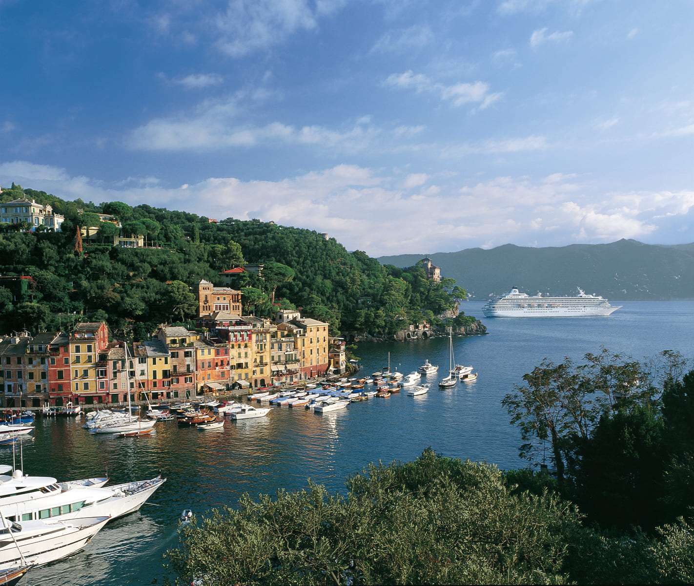 Crucero de lujo frente a Portofino