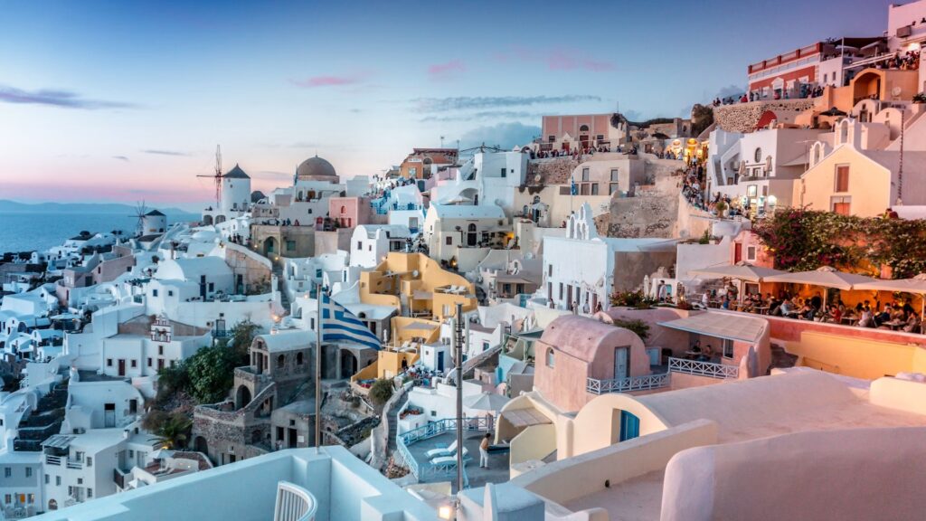 Casas blancas de Oia, en Santorini